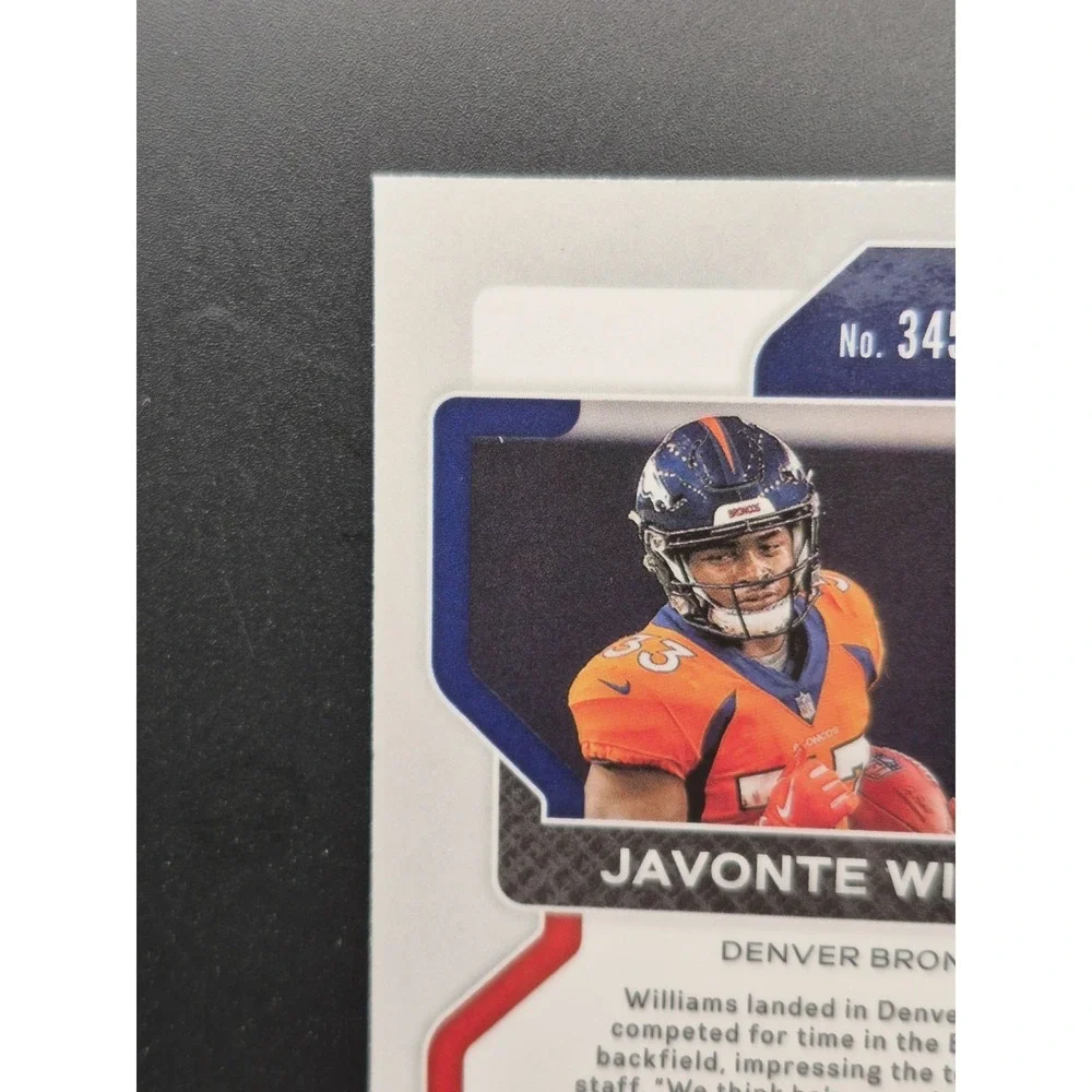 2021 Panini Prizm Javonte Williams #345 Green Pulsar Prizm (RC)  Denver Broncos